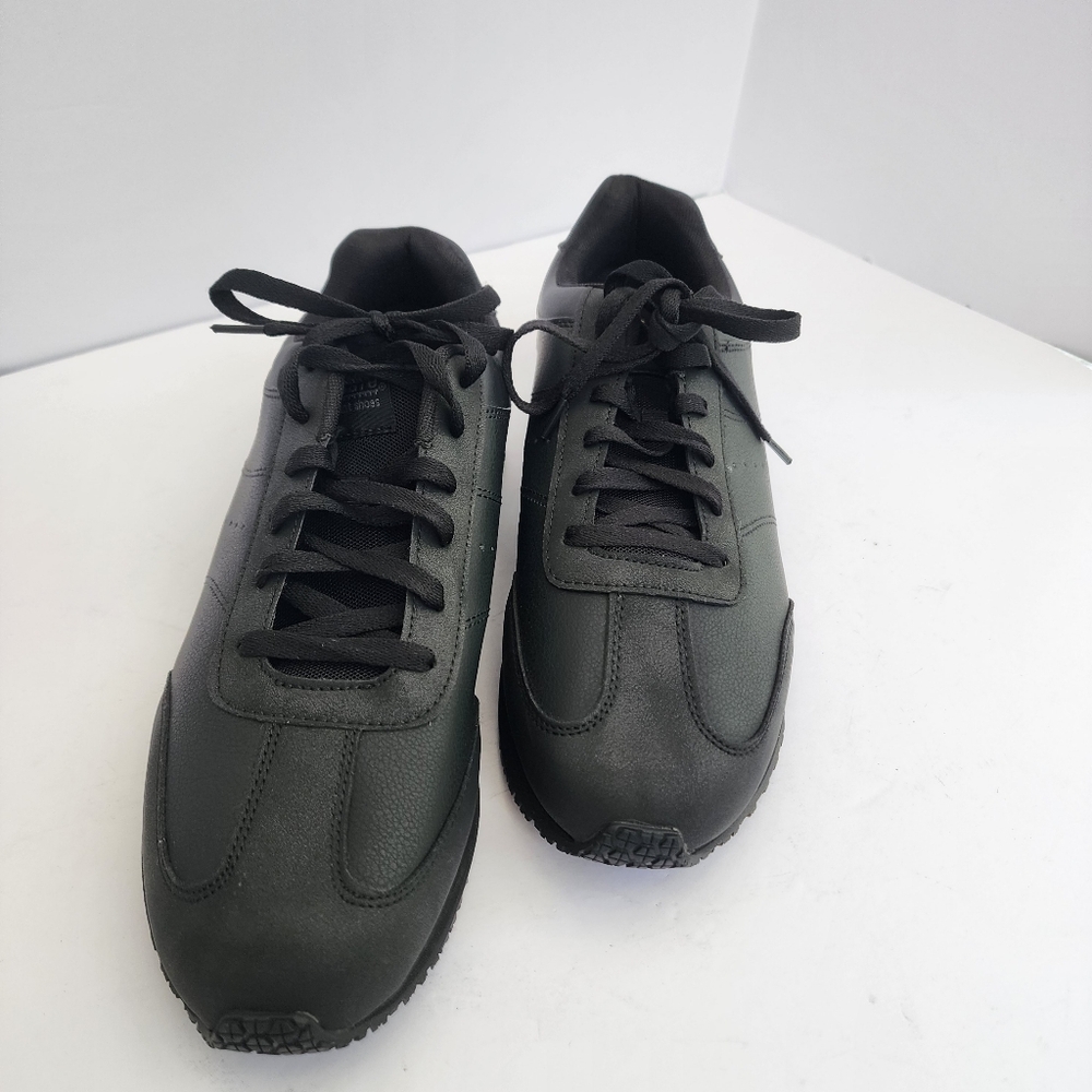 TredSafe Men's Black Slip-Resistant Lace-Up Shoes Sz 12